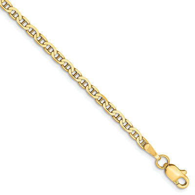 Leslie 10k Yellow Gold 2.4mm Flat Anchor Chain