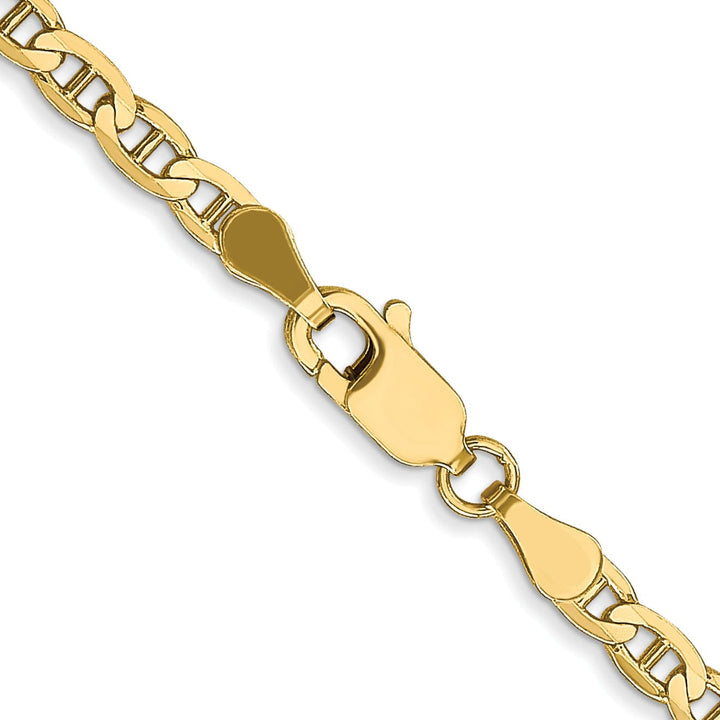 Leslie 10k Yellow Gold 3mm Concave Anchor Chain