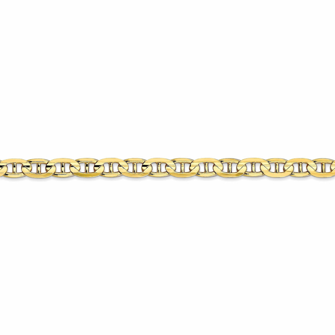 10k Yellow Gold 4.5mm Concave Anchor Chain
