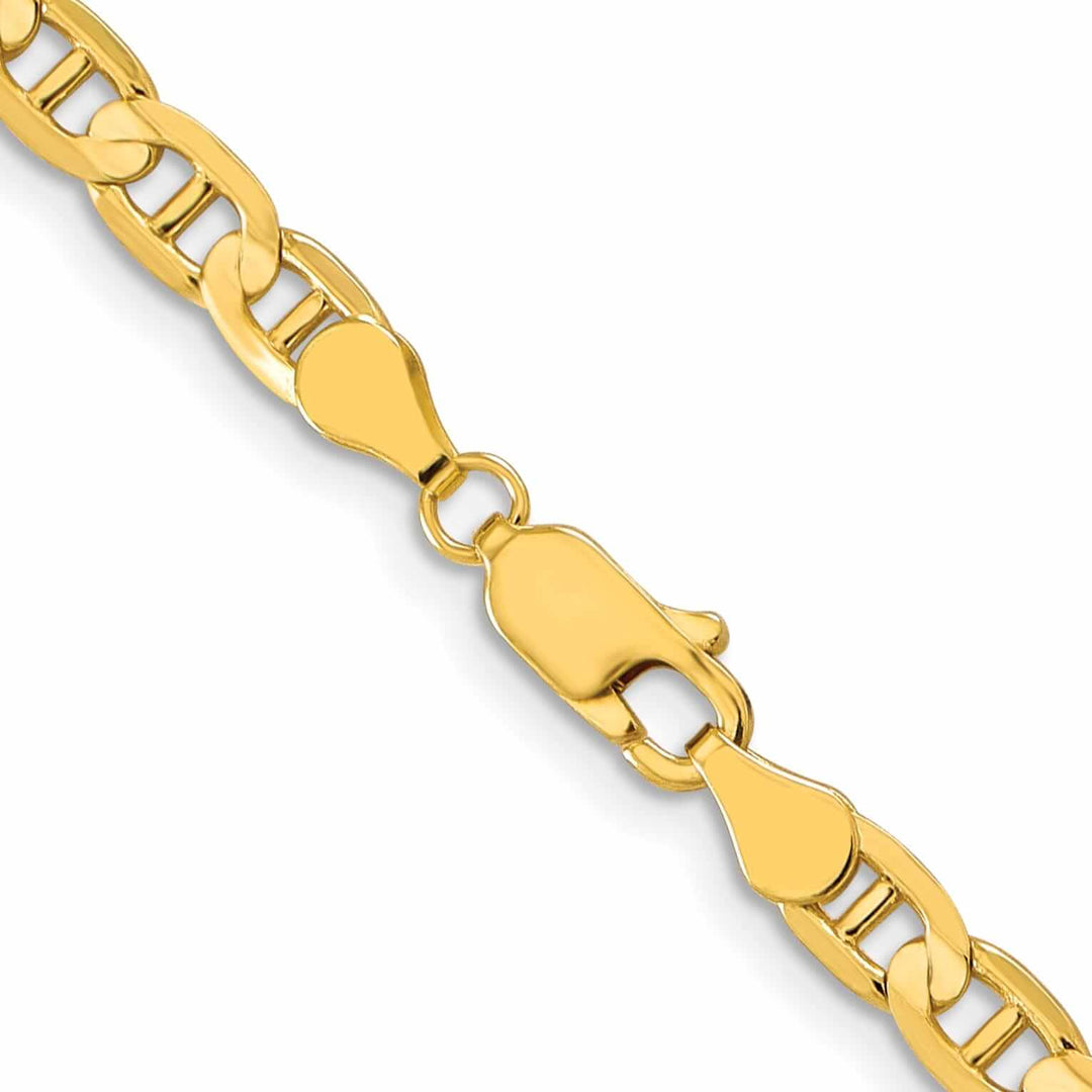 10k Yellow Gold 4.5mm Concave Anchor Chain