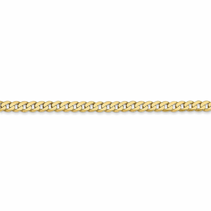 10k Yellow Gold 2.4mm Flat Beveled Curb Chain