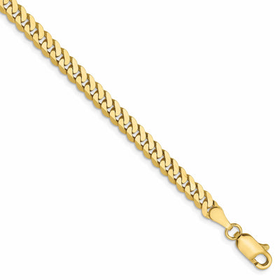 10k Yellow Gold 3.9mm Flat Beveled Curb Chain