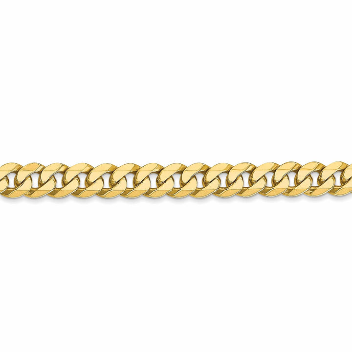 10k Yellow Gold 5.75mm Flat Beveled Curb Chain