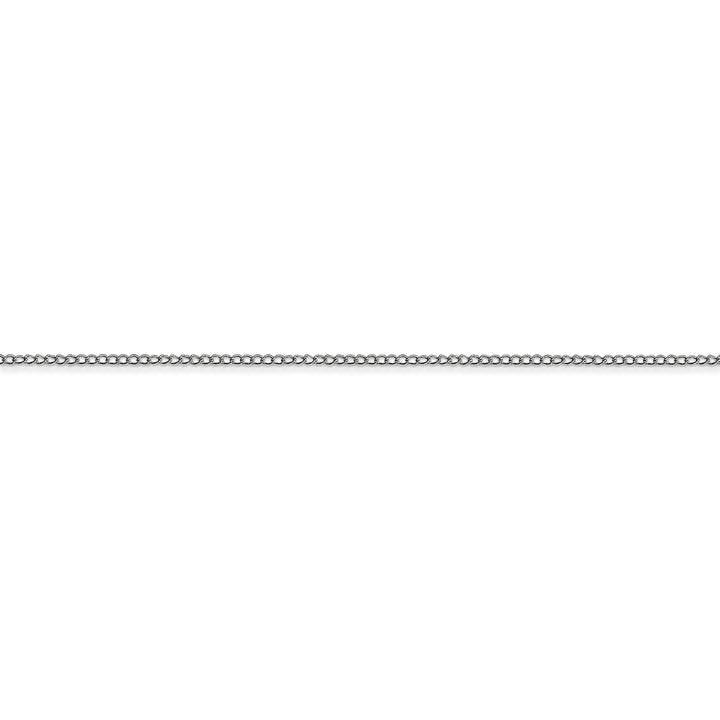 14k White Gold 0.51-mm Carded Solid Curb Chain