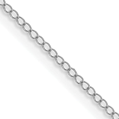 14k White Gold 0.51-mm Carded Solid Curb Chain at $ 50.1 only from Jewelryshopping.com