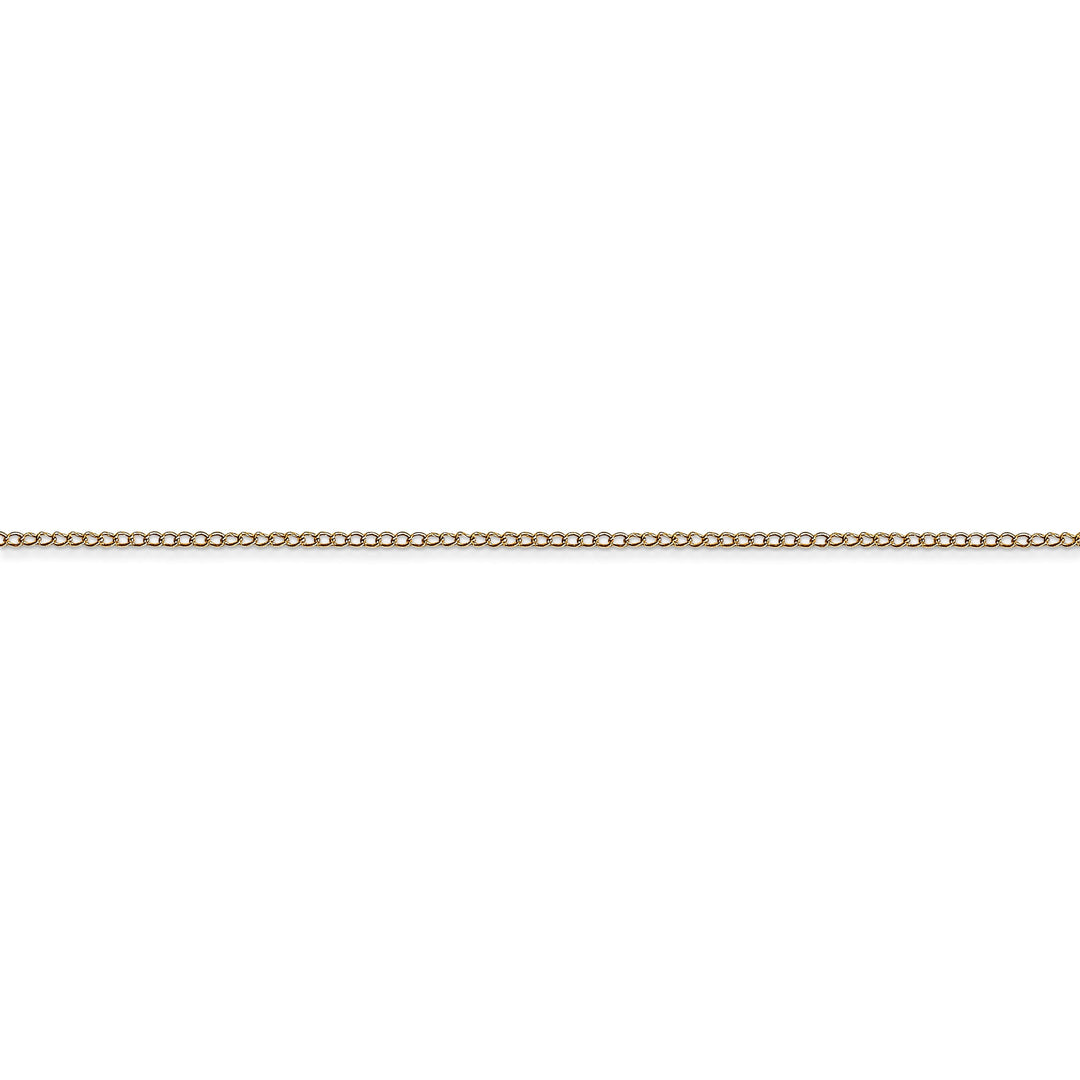 14k Yellow Gold 0.5-mm Wide Carded Solid Curb Chain