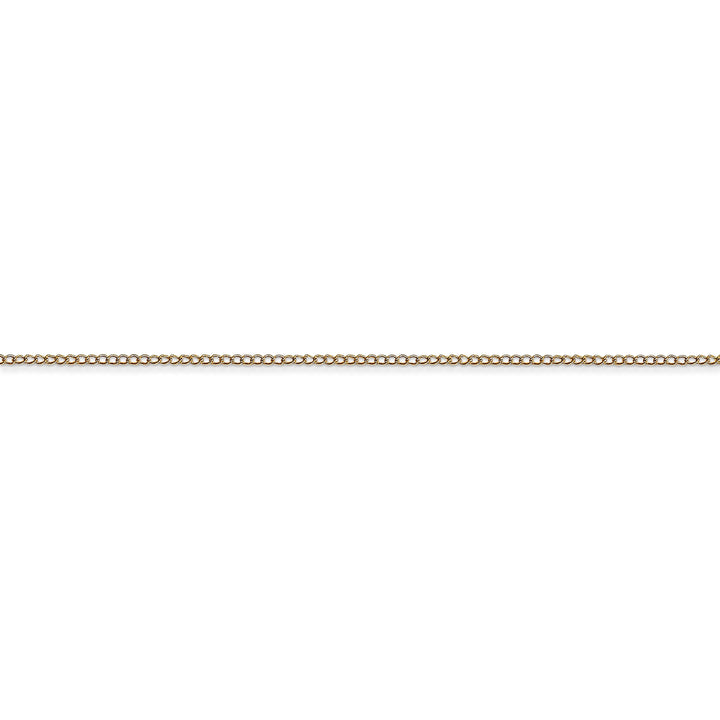 14k Yellow Gold 0.5-mm Wide Carded Solid Curb Chain