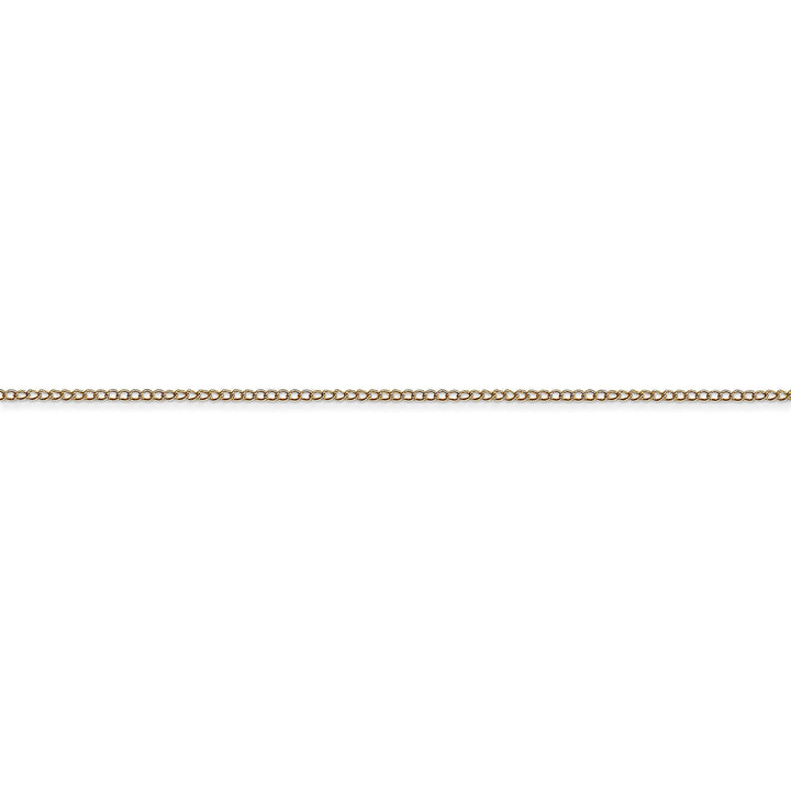 14k Yellow Gold 0.5-mm Wide Carded Solid Curb Chain