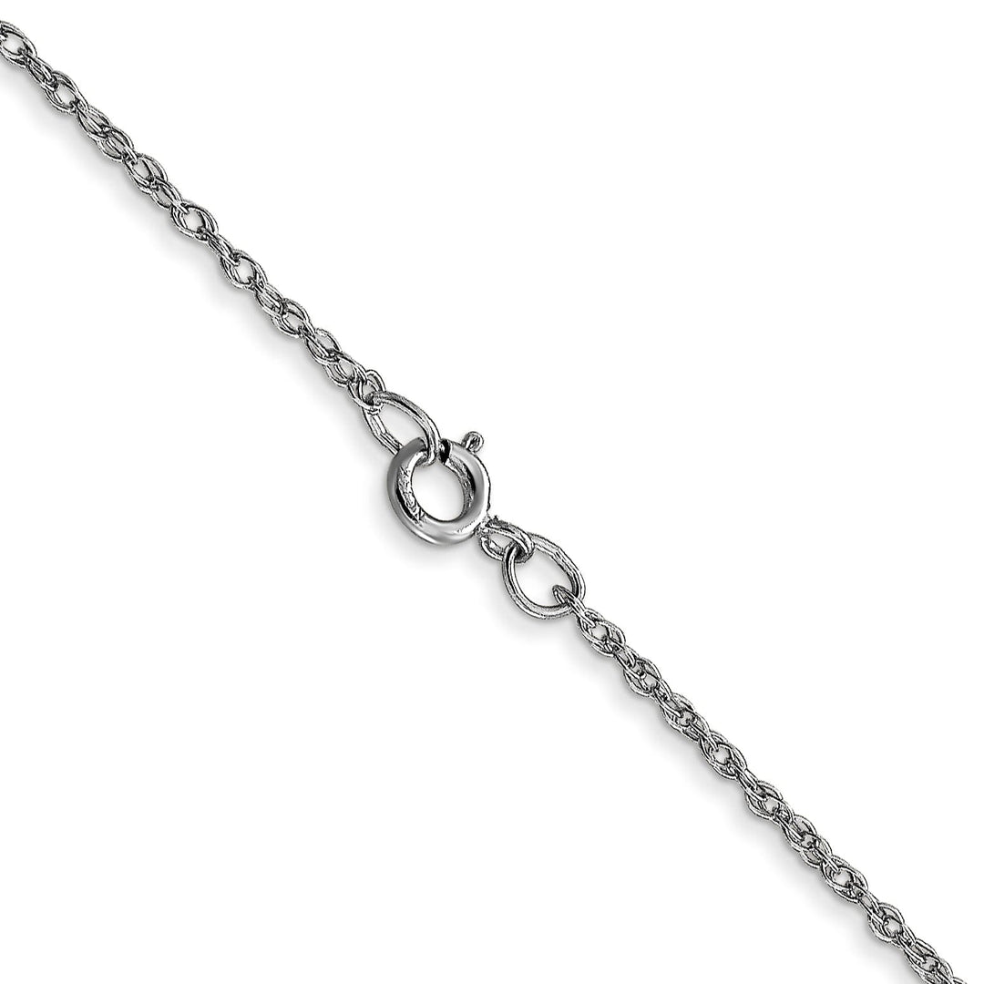 14K White Gold 0.95mm Carded Cable Rope Chain