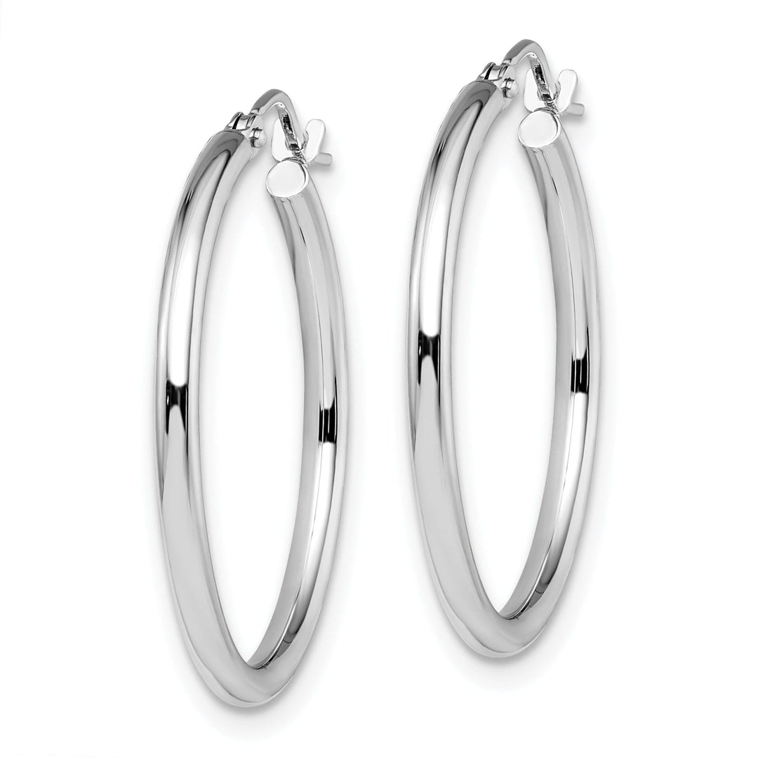 14k White Gold Hoop Earrings