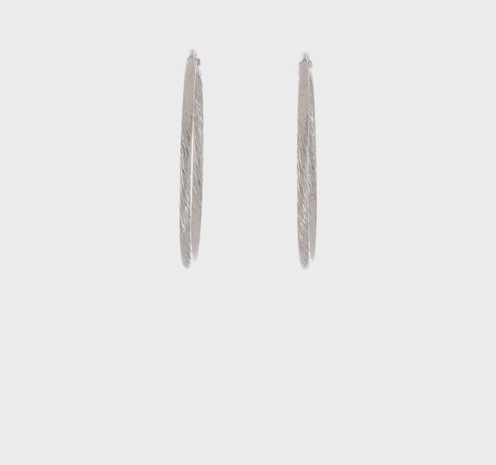 Silver D.C Endless Hoop Earring 2.5mmx30mm