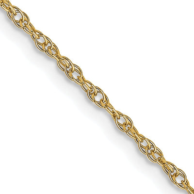 14k Yellow Gold 1.15mm Carded Cable Rope Chain at $ 133.54 only from Jewelryshopping.com