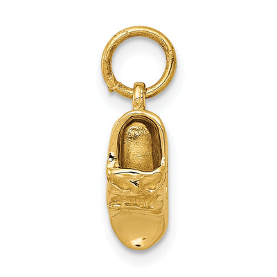 Solid 14 Yellow Gold 3-D Single Baby Shoe Charm. at $ 138.03 only from Jewelryshopping.com