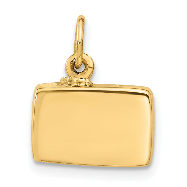 14K Yellow Gold Polished Brushed Finish Moveable 3-D Sardine Can Pendant