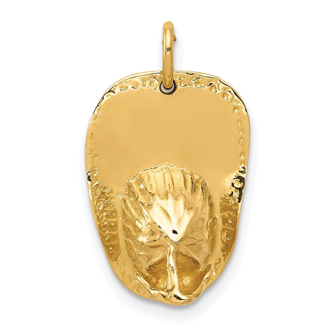 14k Yellow Gold 3Dimensional Firemans Hat Charm