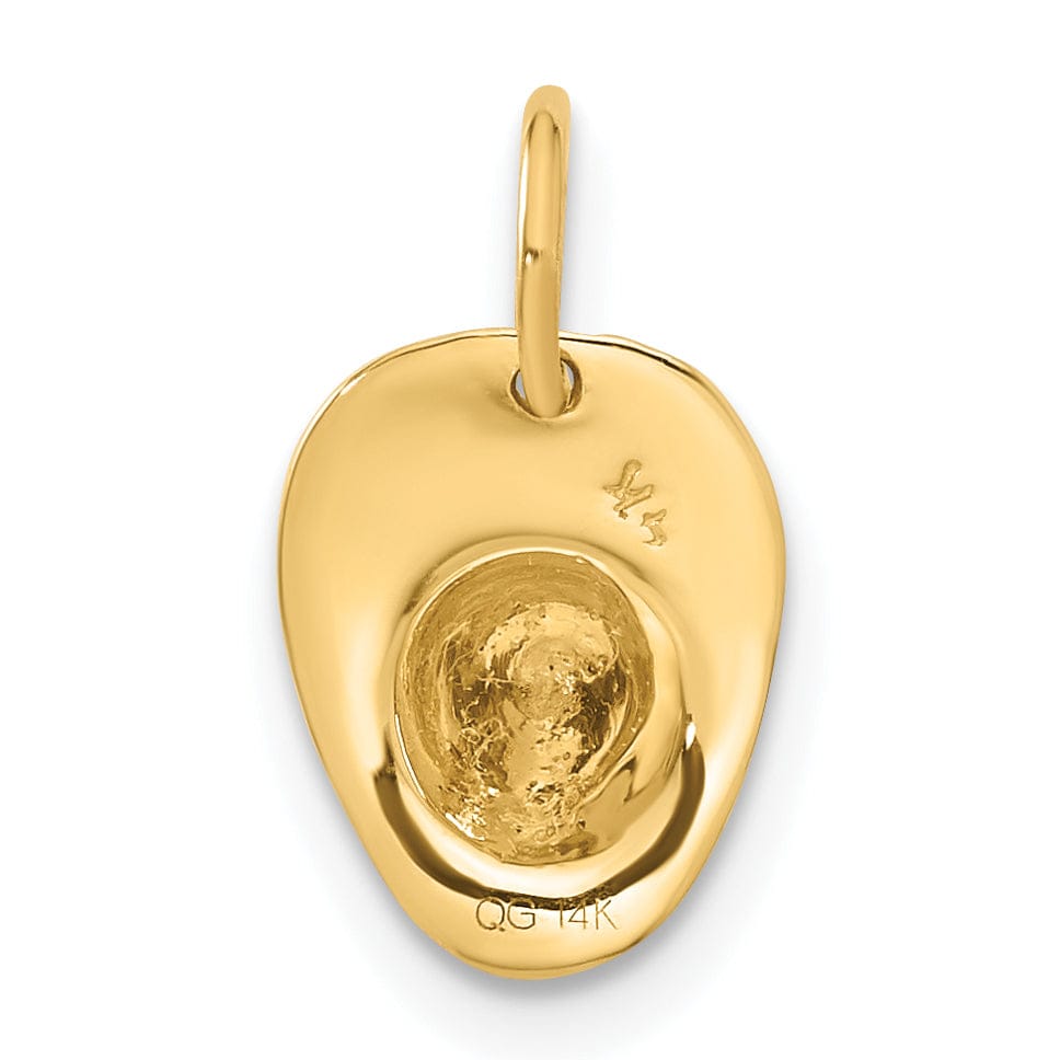 14k Yellow Gold Firemans Hat Charm Pendant