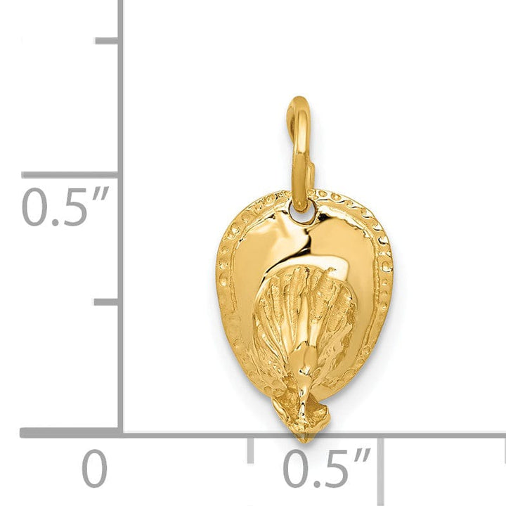 14k Yellow Gold Firemans Hat Charm Pendant