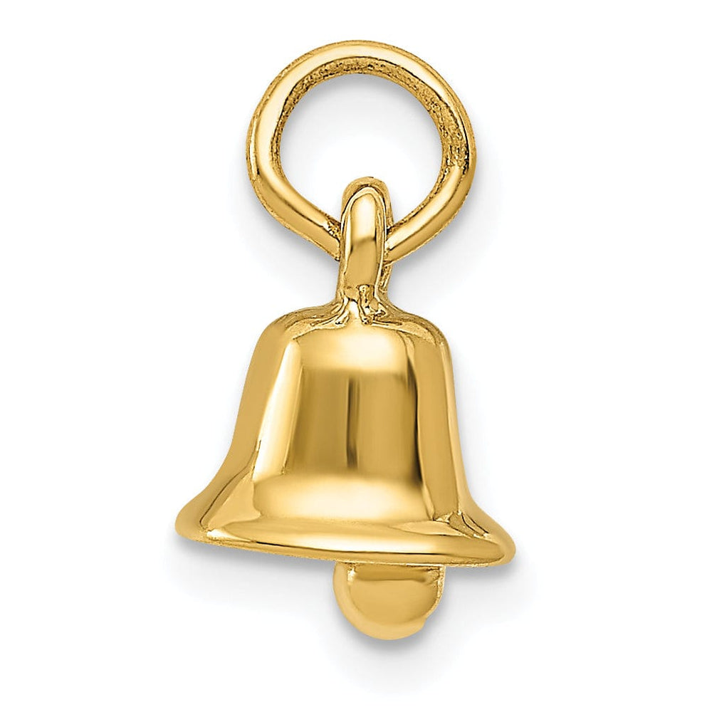 14k Yellow Gold Wedding Bell Charm Pendant