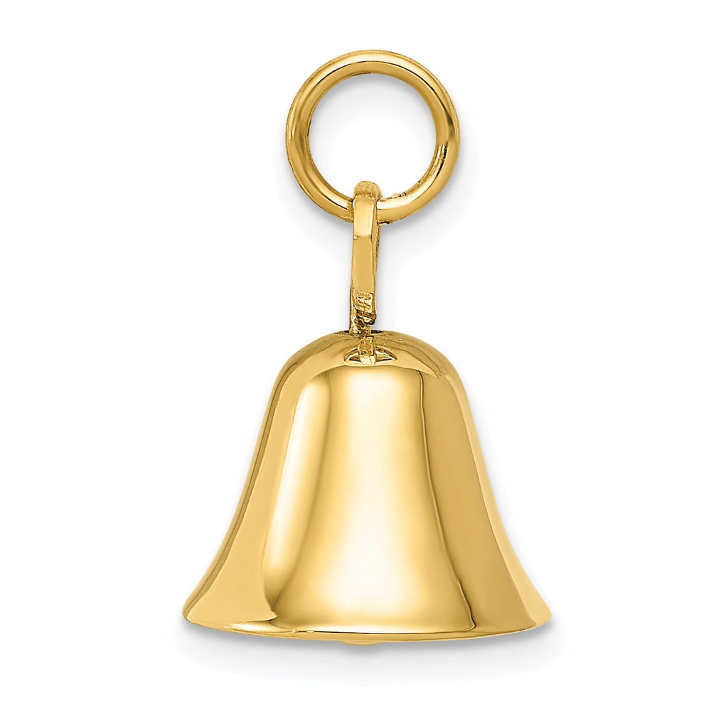 14k Yellow Gold Wedding Bell Charm Pendant