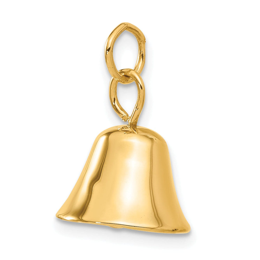 14k Yellow Gold Wedding Bell Charm Pendant