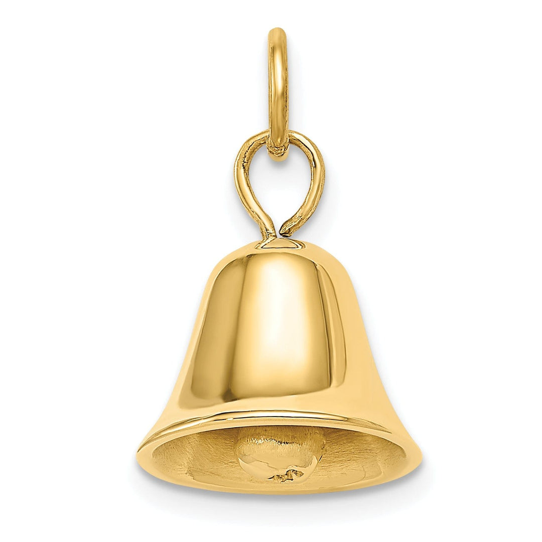 14k Yellow Gold Wedding Bell Charm Pendant