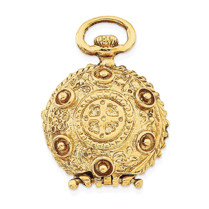 14k Yellow Gold Fancy Domed Locket