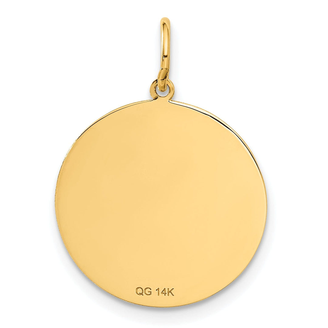 14k Yellow Gold Graduation Day Disc Charm