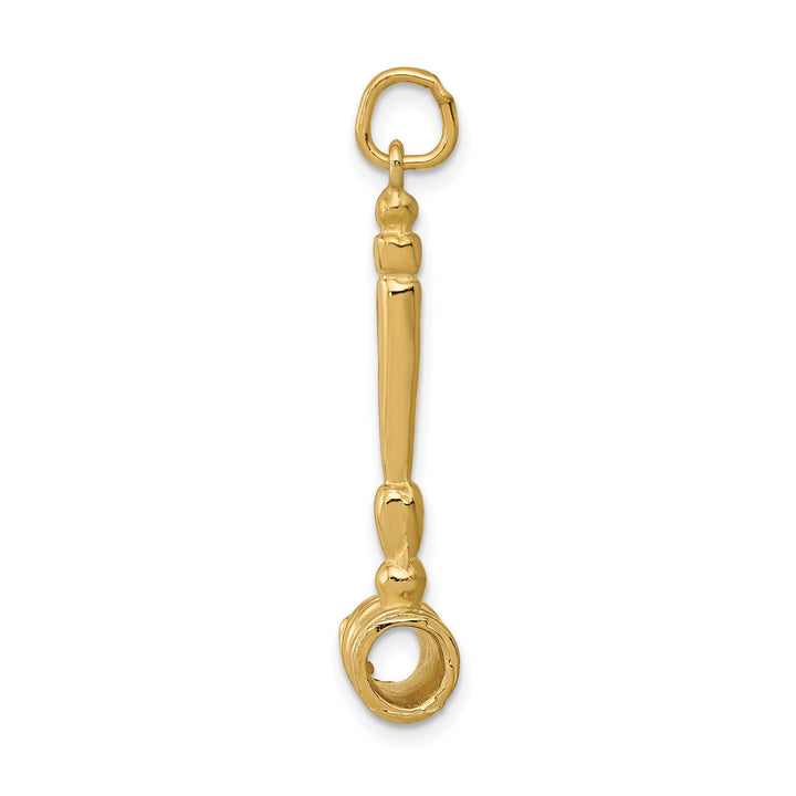 14k Yellow Gold 3-Dimensional Gavel Pendant