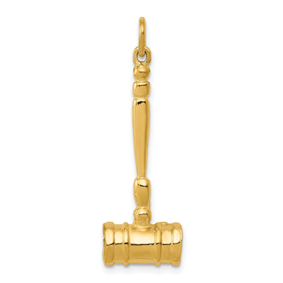 14k Yellow Gold 3-Dimensional Gavel Pendant at $ 203.36 only from Jewelryshopping.com
