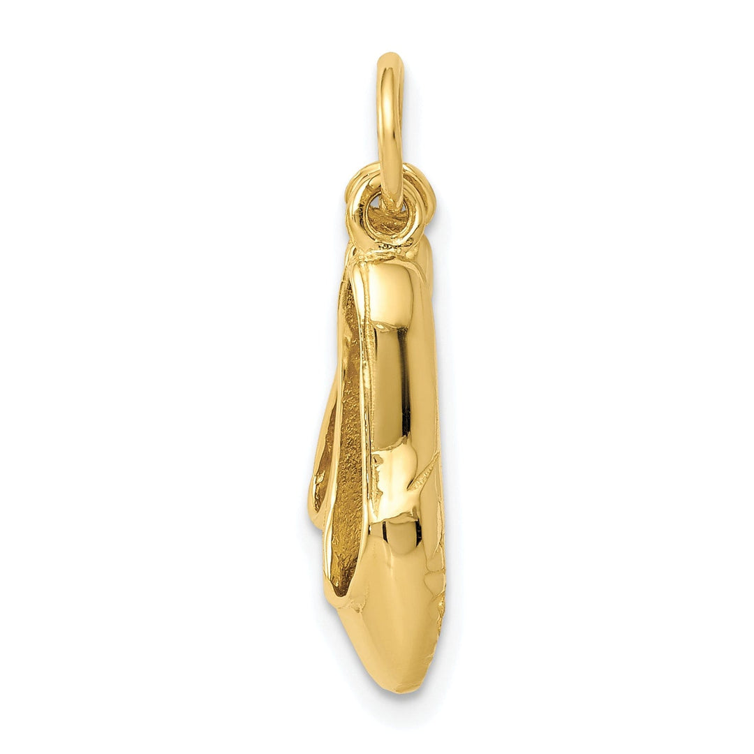 14k Yellow Gold 3-D Ballet Slippers Pendant