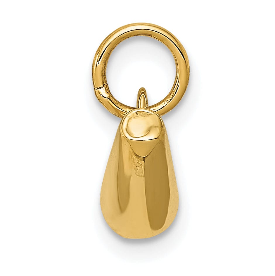 Solid 14k Yellow Gold 3-D Megaphone Pendant