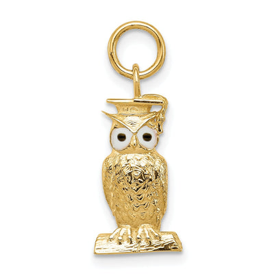 14k Yellow Gold Graduation Owl Charm at $ 181.29 only from Jewelryshopping.com