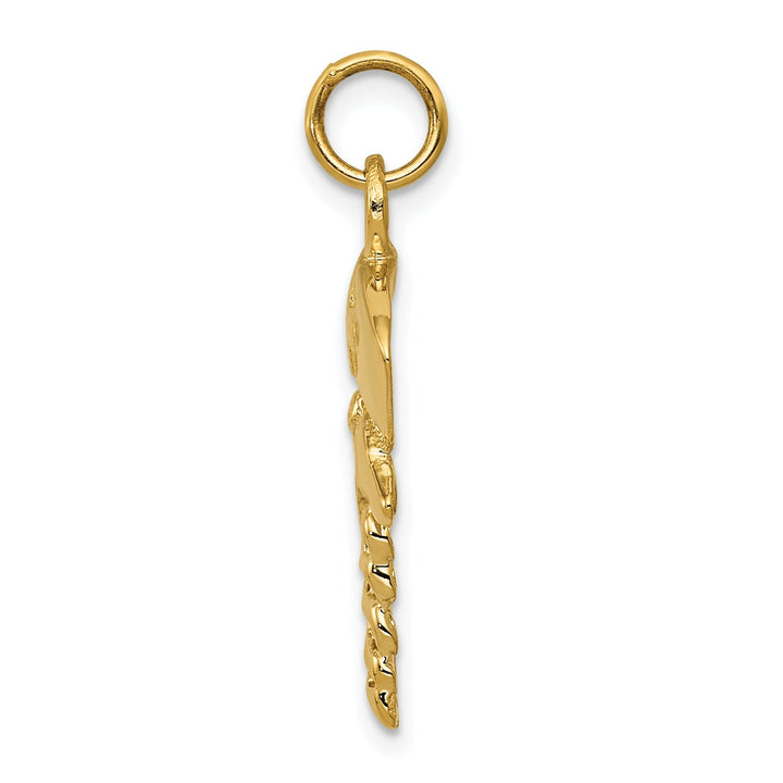 14k Yellow Gold Nurse Symbol Charm Pendant