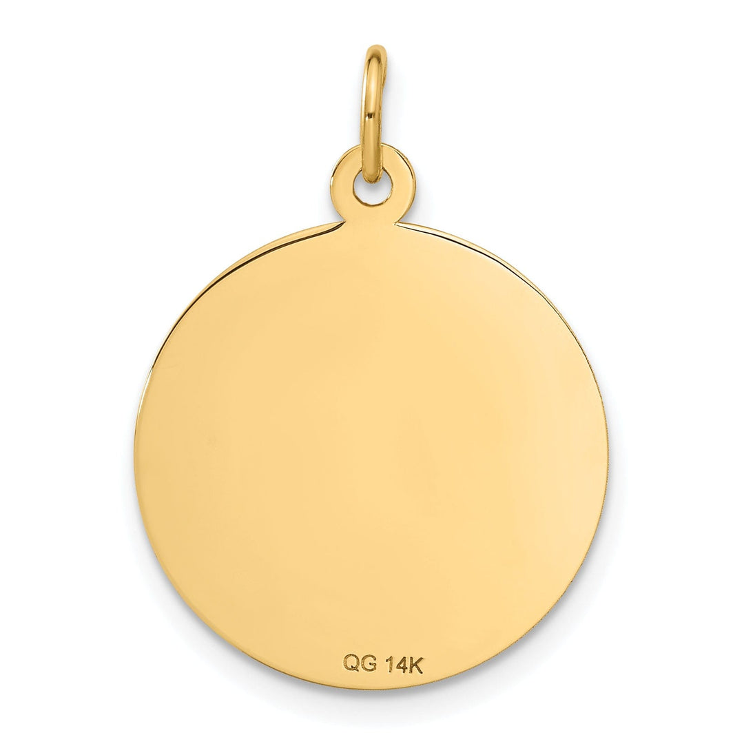 14k Yellow Gold Happy Anniversary Charm Pendant