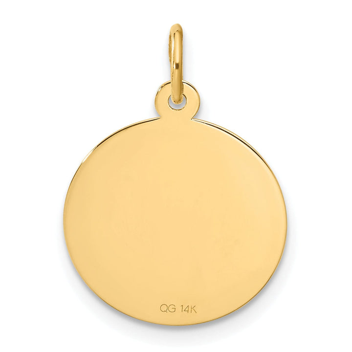 14k Yellow Gold Happy Anniversary Charm Pendant