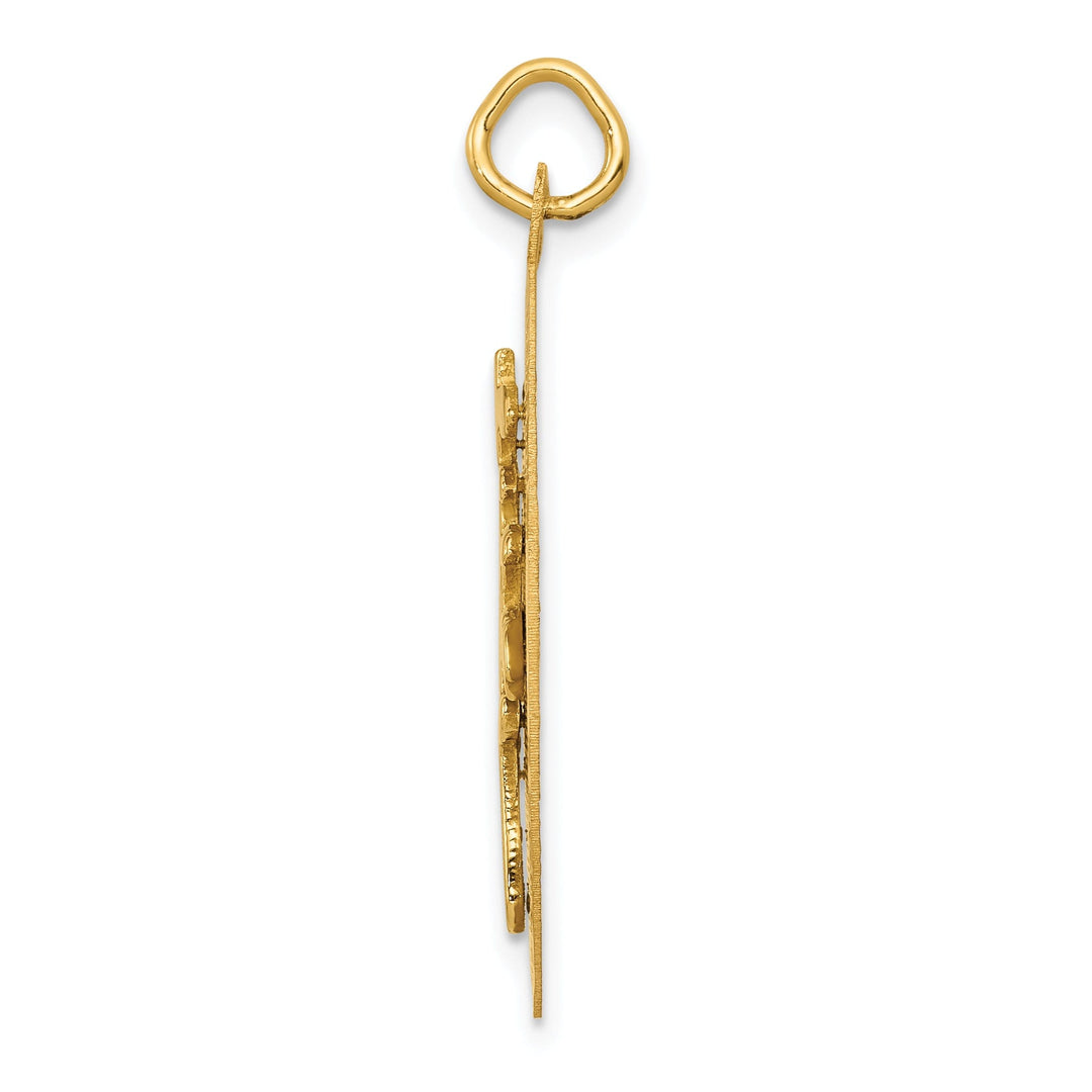 14k Yellow Gold Long Life Pendant