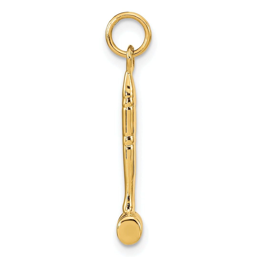 Solid 14k Yellow Gold 3-Dimensional Gavel Charm