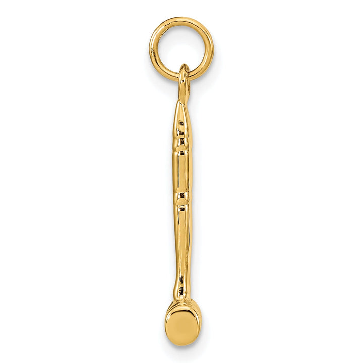 Solid 14k Yellow Gold 3-Dimensional Gavel Charm