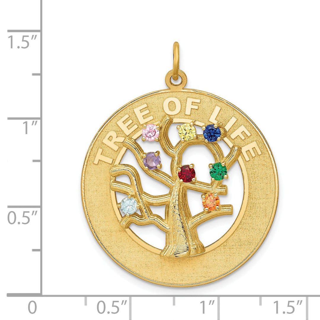 14k Yellow Gold Tree Of Life Pendant