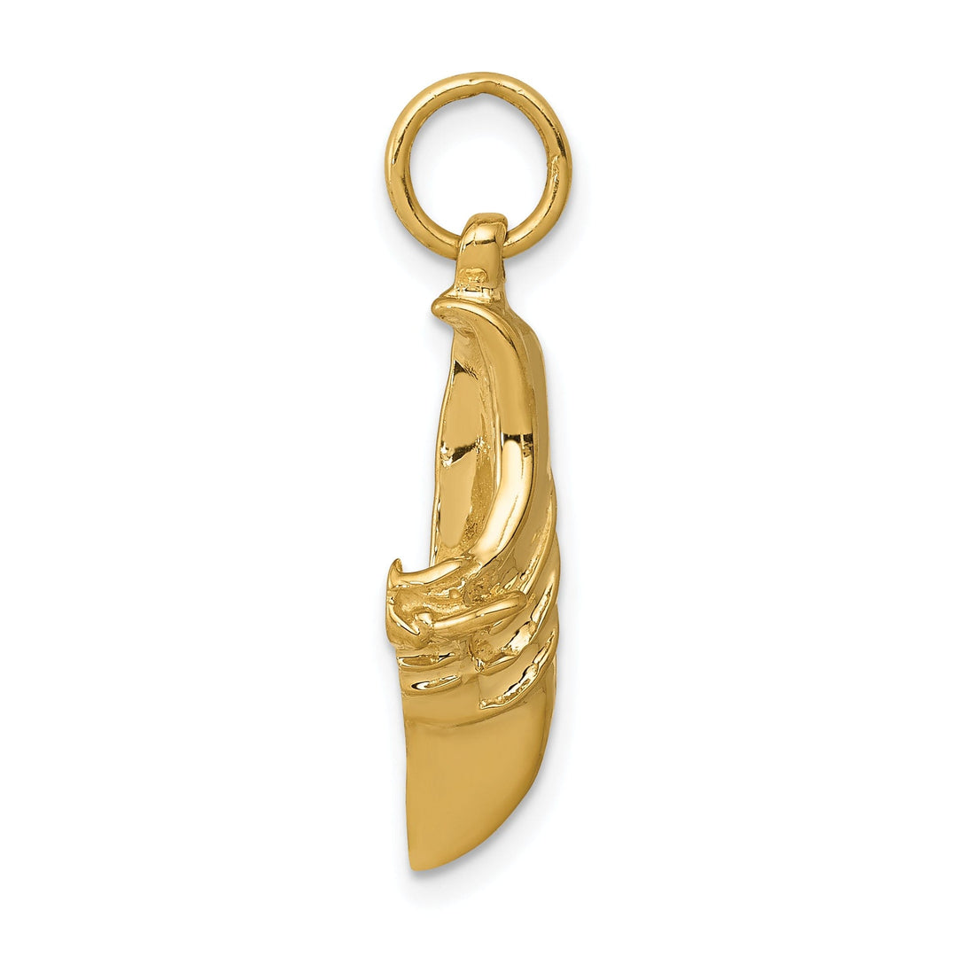 14K Yellow Gold Polished Jogging Shoe Charm Pendant