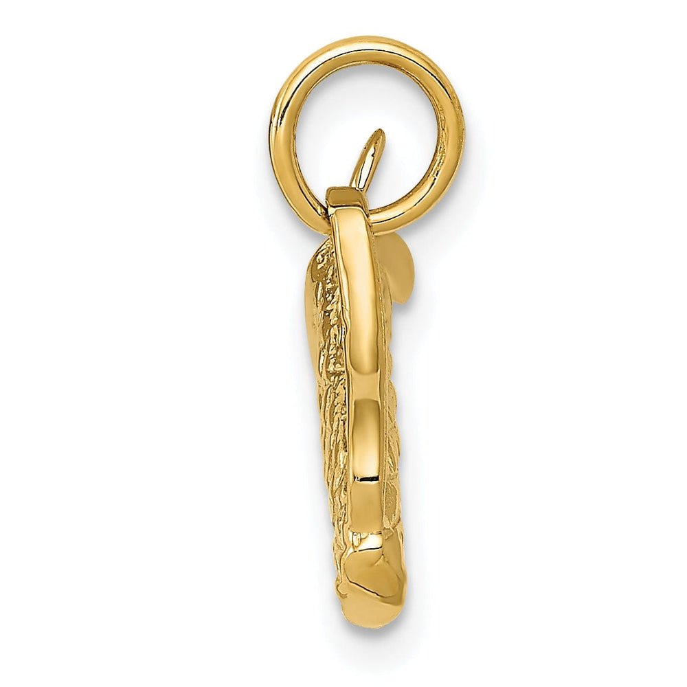 Solid 14 Yellow Gold 3 DGolf Bag Charm Pendant