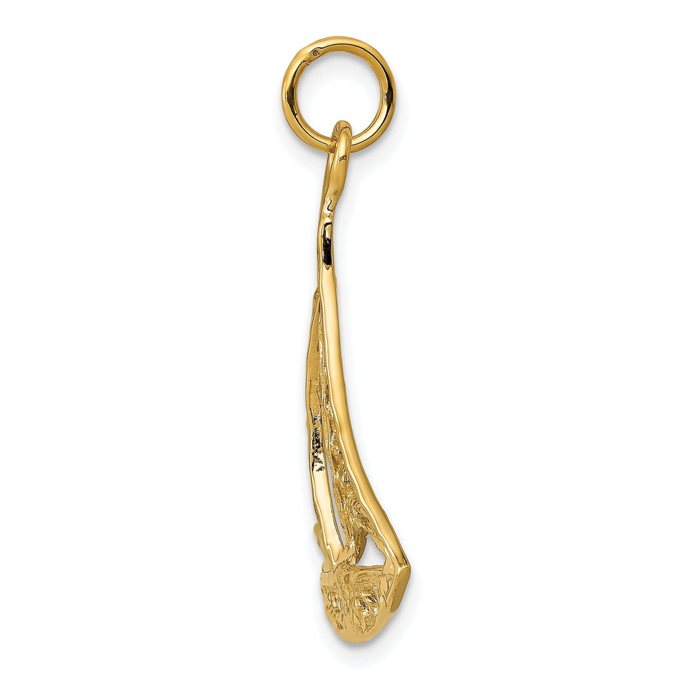 14k Yellow Gold Sailboat Charm