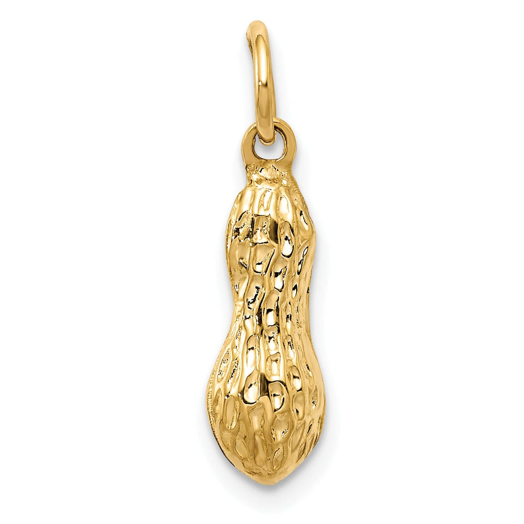 14k Yellow Polished Finish Gold Peanut Charm Pendant