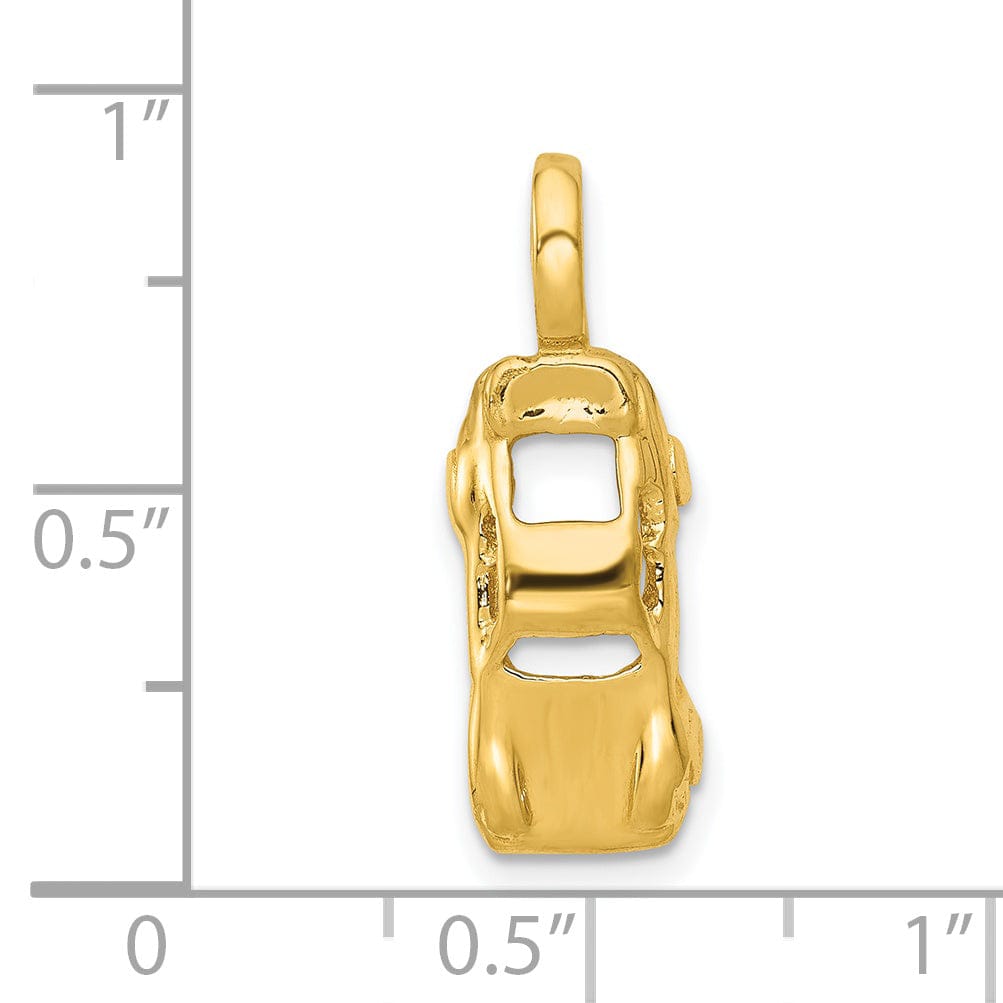 14k Yellow Gold Sports Car Charm