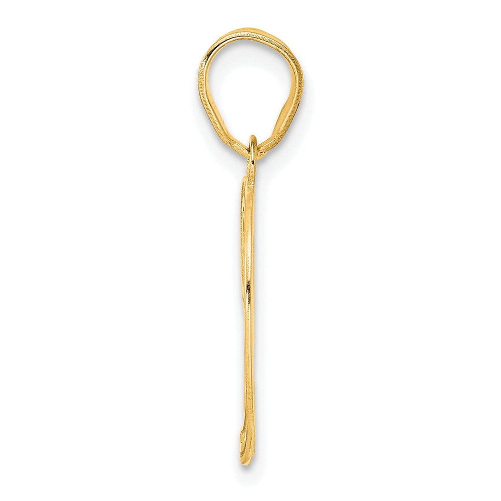 14k Yellow Gold Polished Etched Finish Number 29 Charm Pendant