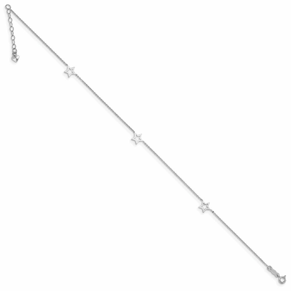 14k Gold Adjustable Star Anklet