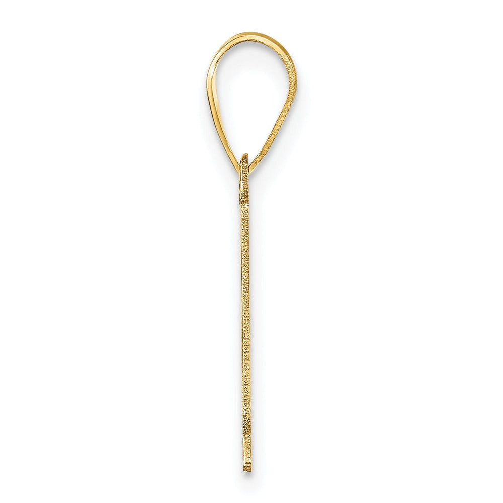 14k Yellow Gold Polished Finish Number 1 Charm Pendant