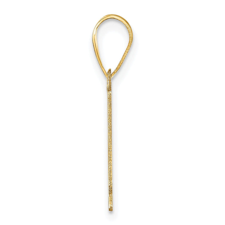 14k Yellow Gold Polished Finish Number 1 Charm Pendant