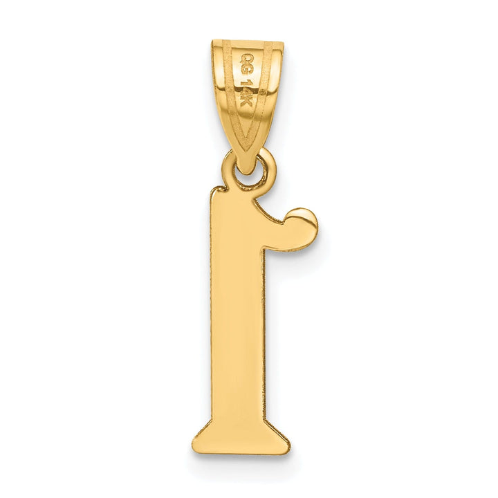 14k Yellow Gold Polished Finish Number 1 Charm Pendant