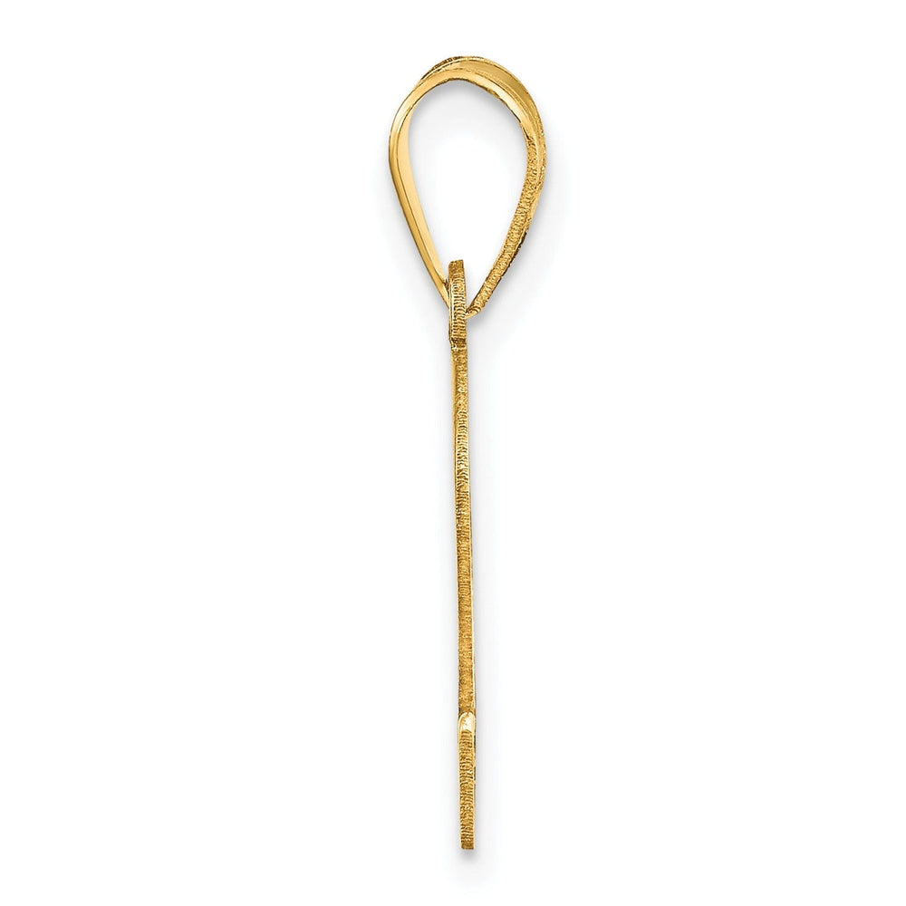 14k Yellow Gold Polished Finish Number 2 Charm Pendant